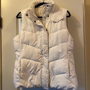 Banana Republic puffy fur lined vest